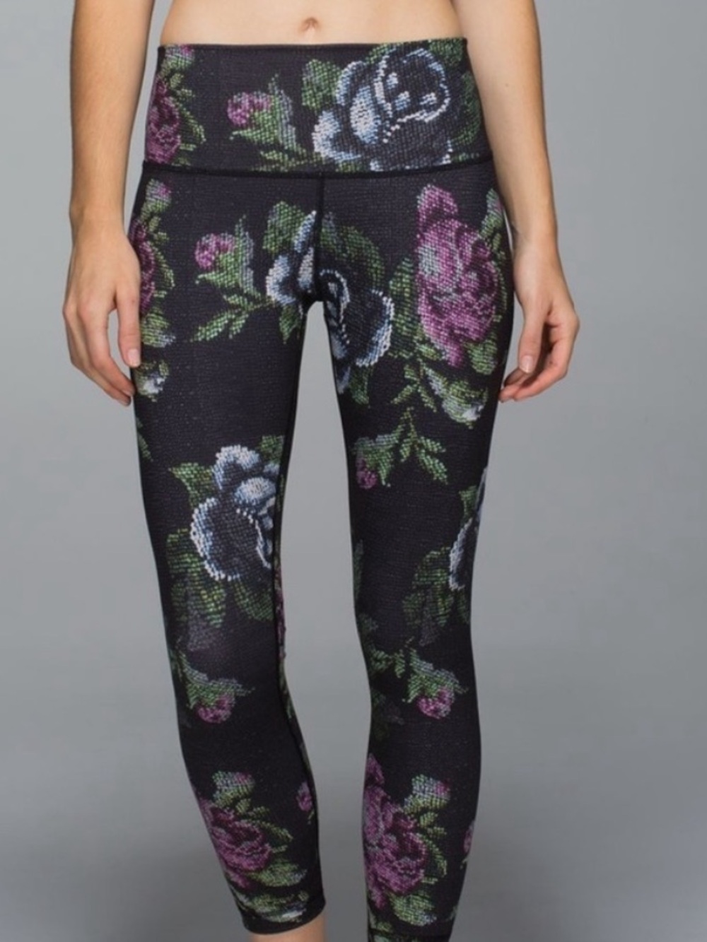 lululemon High Times Pant Full On Luon Garden Party Smooth Silver Floral - Picture 5 of 12